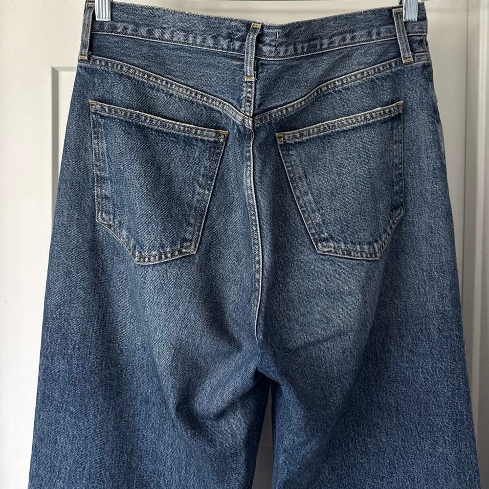 AGOLDE Dame High Rise Wide Leg Cuffed Jean Medium Wash | Women’s Size 28 EUC - Picture 9 of 12
